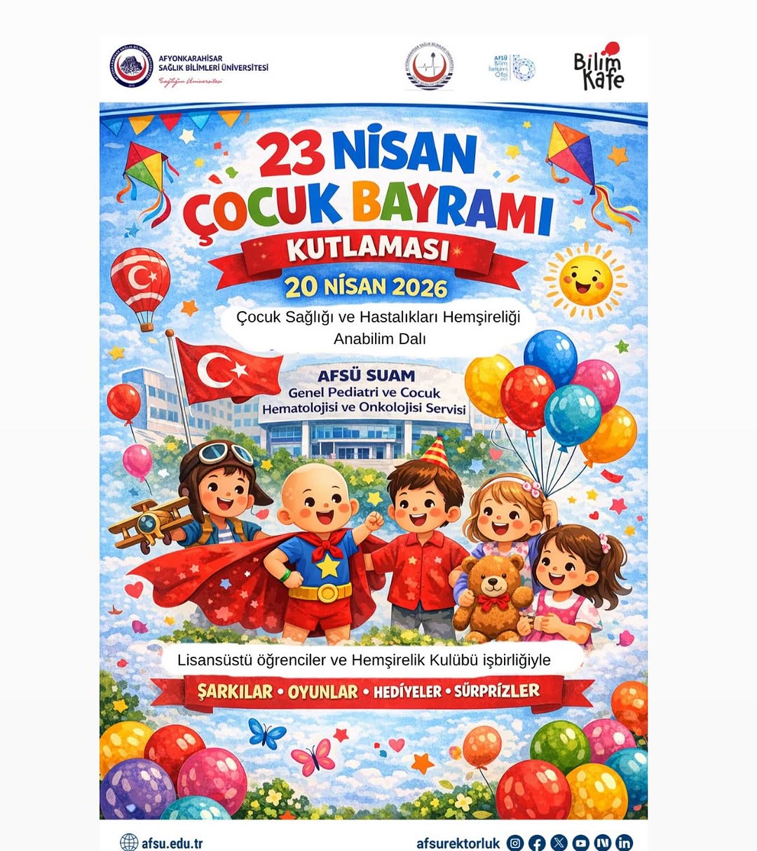 AFSÜ Sağlık Bilimleri Fakültesi 23 Nisan Çocuk Bayramı Kutlaması