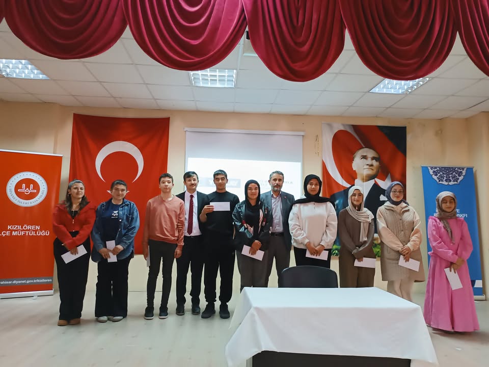 Kızılören Müftülüğü'nün Paylaşımı: Dinim İslam Kitabı Yarışması Ödül Töreni