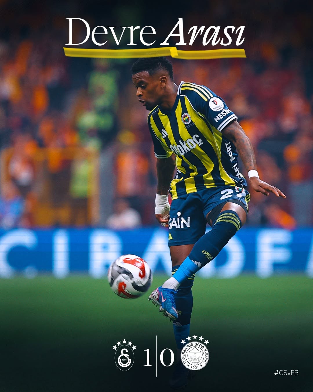 Galatasaray 1-0 Fenerbahçe Maçının İlk Yarısı