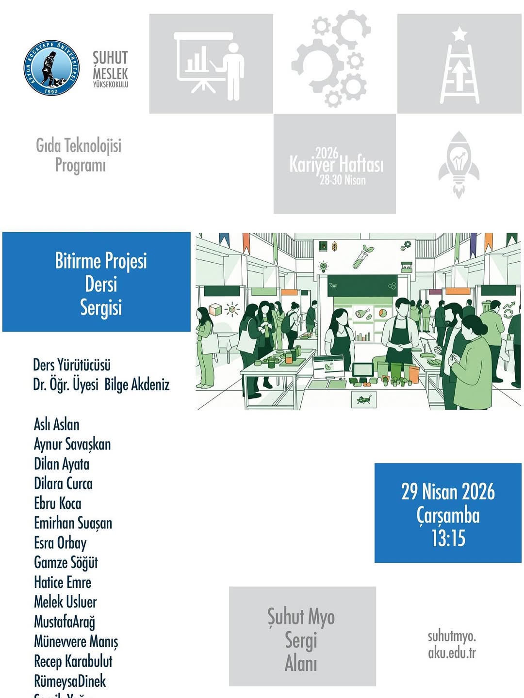 Afyon Kocatepe Üniversitesi'nde Bugün: Bitirme Projesi Dersi Sergisi