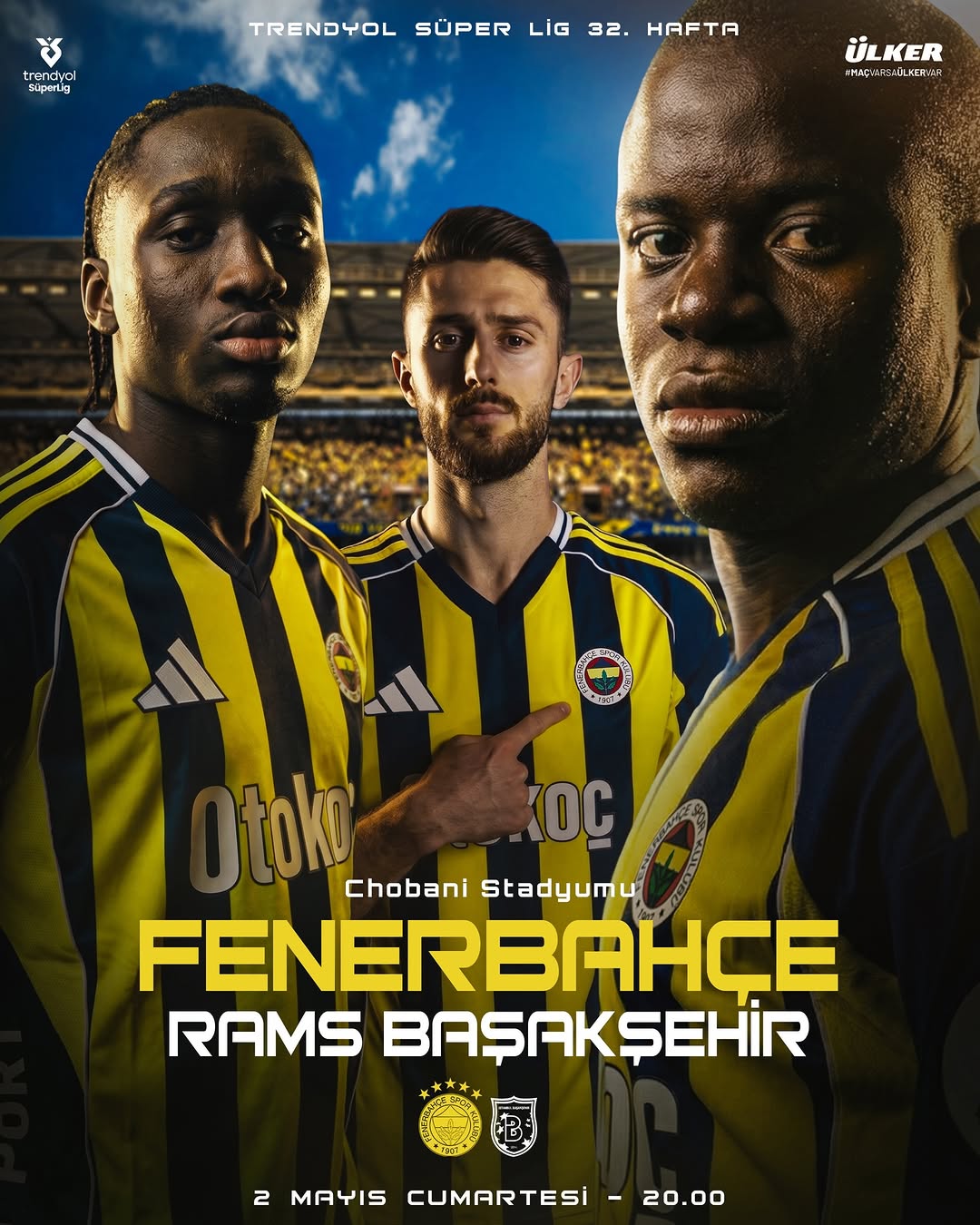 Fenerbahçe, Trendyol Süper Lig'de RAMS Başakşehir ile Karşılaşacak