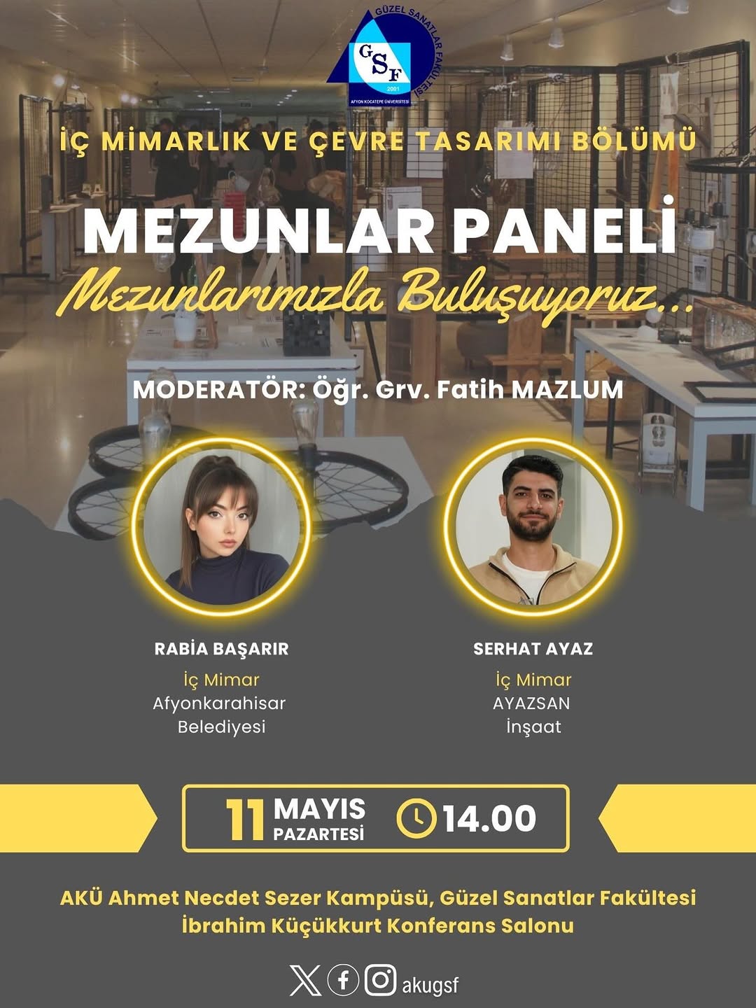 Afyon Kocatepe Üniversitesi'nde Bugün: İç Mimarlık ve Çevre Tasarımı Bölümü Mezunlar Paneli