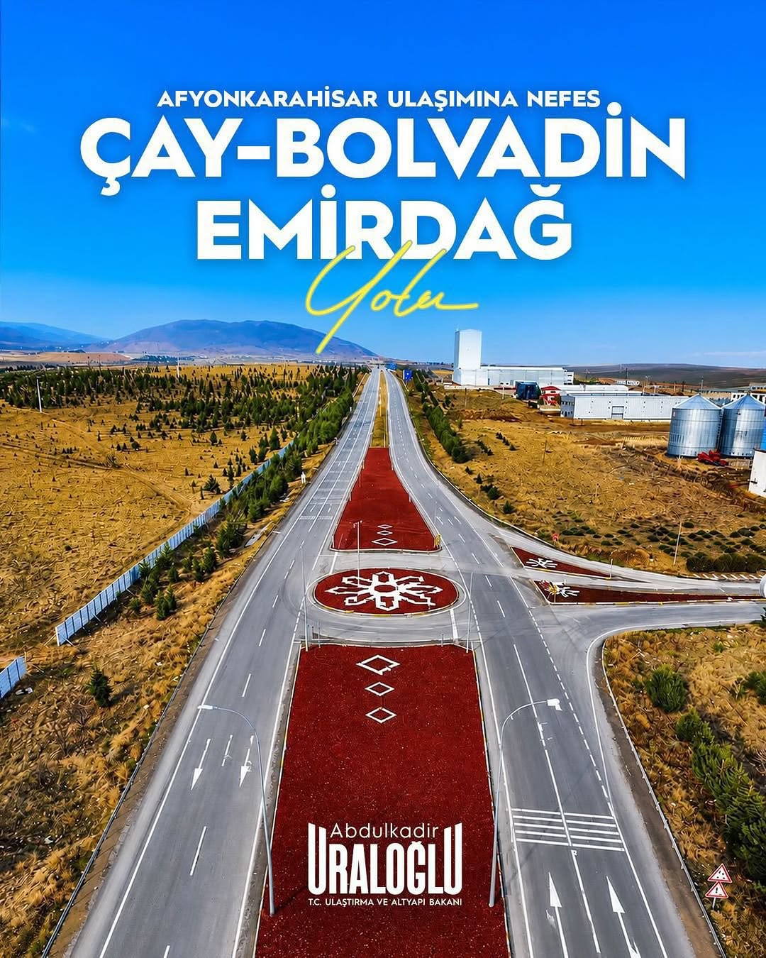 Afyonkarahisar’ın Ulaşım Arteri Çay–Bolvadin–Emirdağ Yolu Modern Altyapıyla Yenilendi
