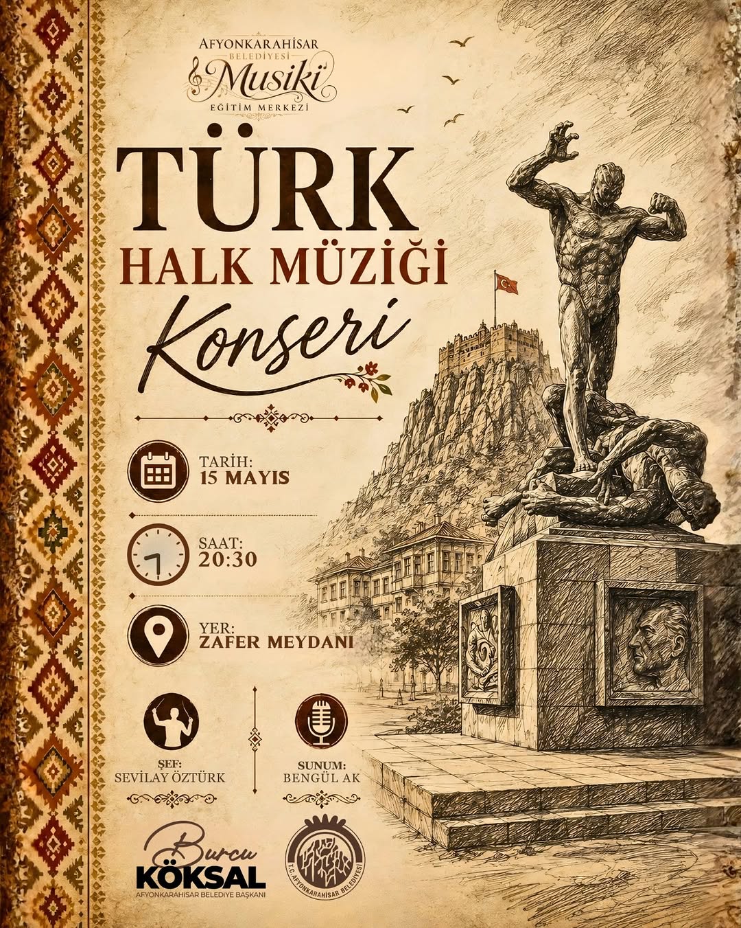 Afyonkarahisar Belediyesi'nden Müzik Ziyafeti: Türkülerin Ezgisi Meydanlarda Yankılanacak!