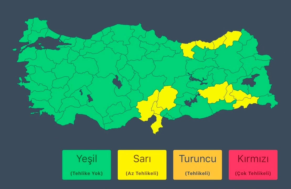 Meteoroloji Genel Müdürlüğü'nden Alınan Son Hava Durumu Raporu