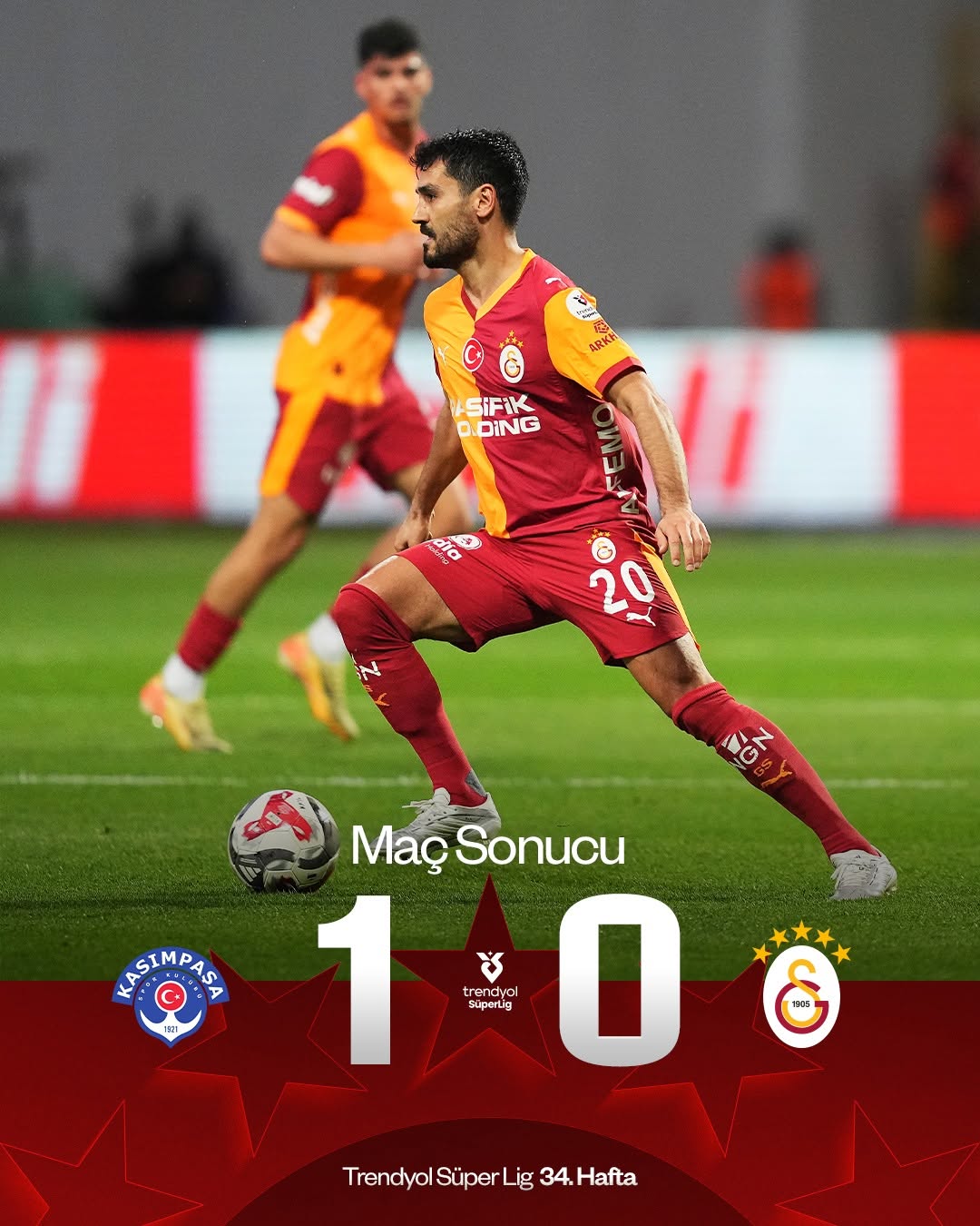 Galatasaray, Kasımpaşa'ya Deplasmanda 1-0 Mağlup Oldu