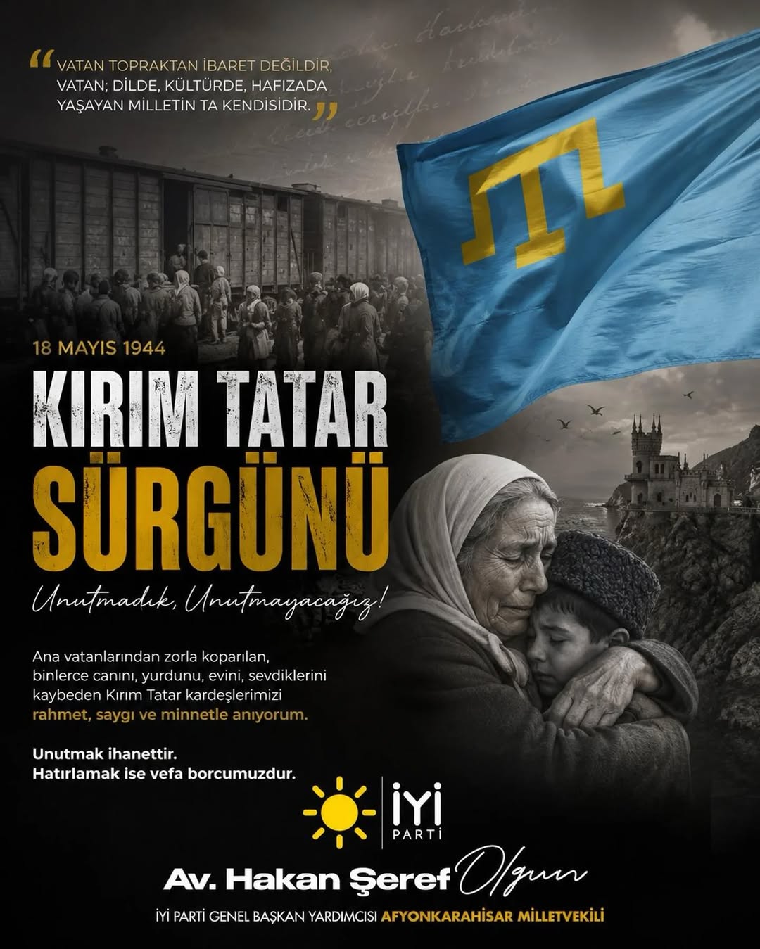 Kırım Tatarları 18 Mayıs 1944 Soykırımını Anma Mesajı