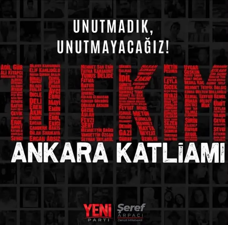 10 Ekim Katliamı Unutulmadı, Anma Mesajı Geldi