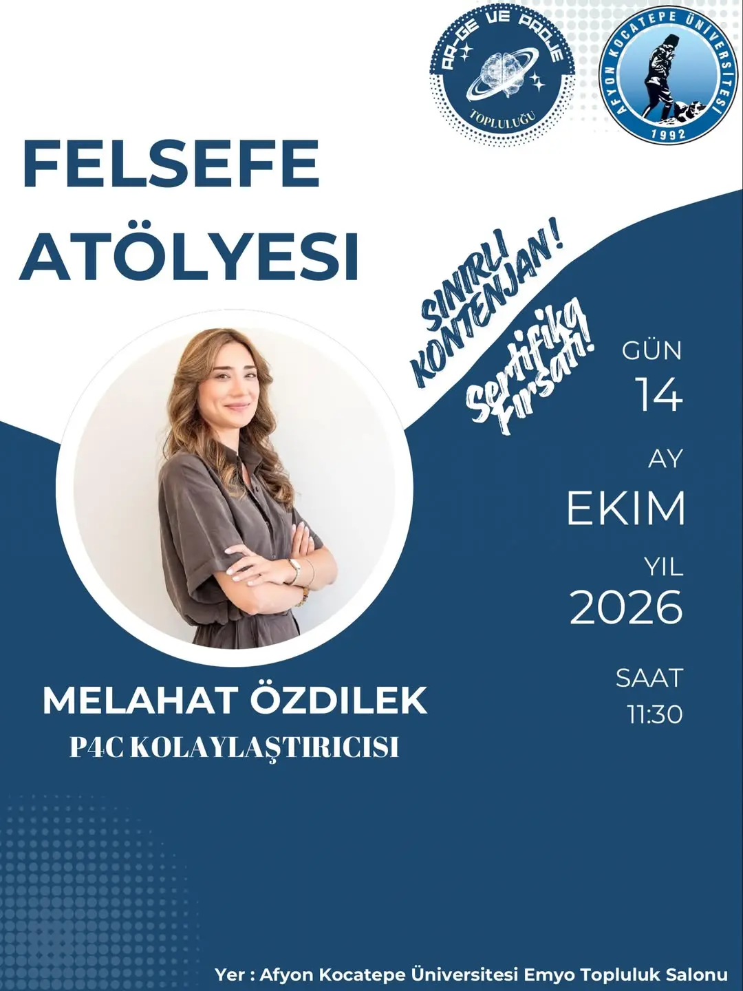 Afyon Kocatepe Üniversitesi Felsefe ve Sosyoloji Atölyesi Etkinliği