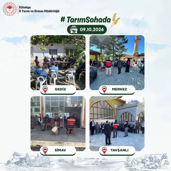 Kütahya'da Çiftçilerle Cuma Buluşmaları Devam Ediyor