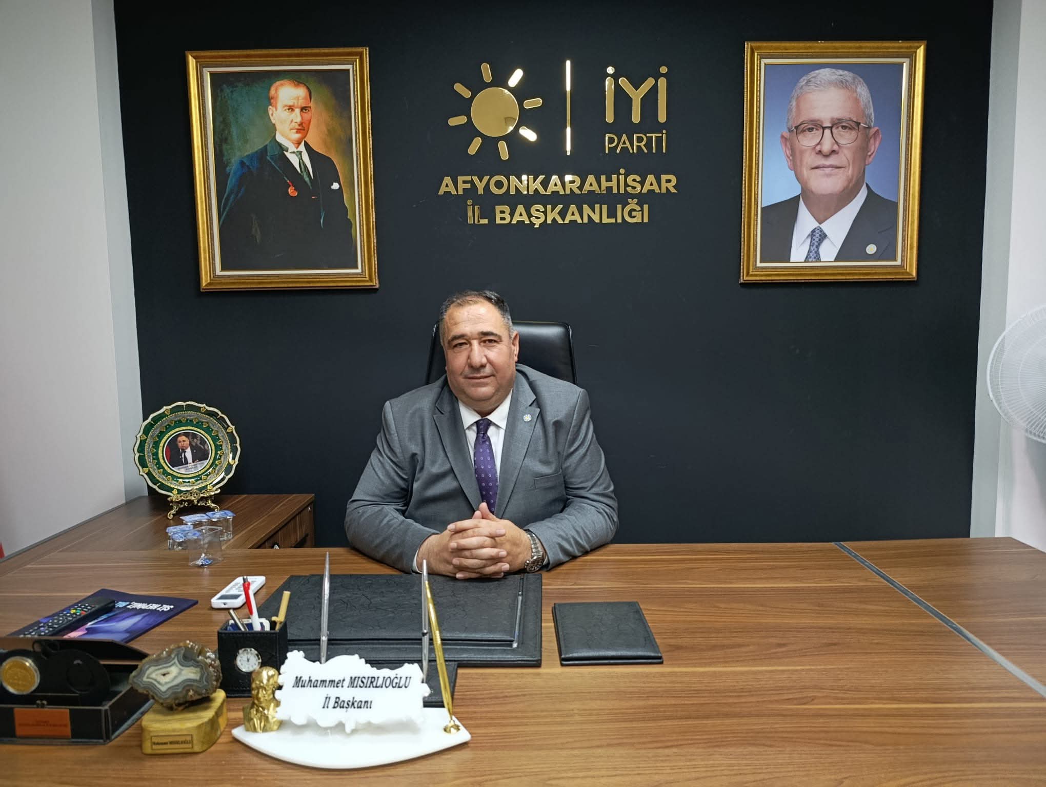 İYİ Parti Afyon İl Başkanı Muhammet Mısırlıoğlu, Büyük Taarruz'un 103. Yılı ve Afyonkarahisar'ın Kurtuluşu için Basın Açıklaması Yaptı