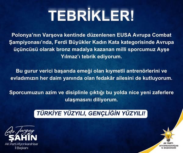 Afyonlu Sporcudan Avrupa Şampiyonası'nda Gurur Veren Başarı