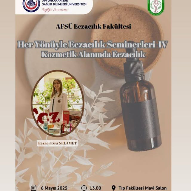 AFSÜ, Kozmetik Alanında Eczacılık Konulu Semineri Düzenleyecek