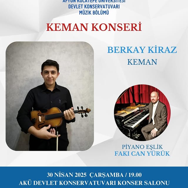 Afyon Kocatepe Üniversitesi'nde Keman Konseri