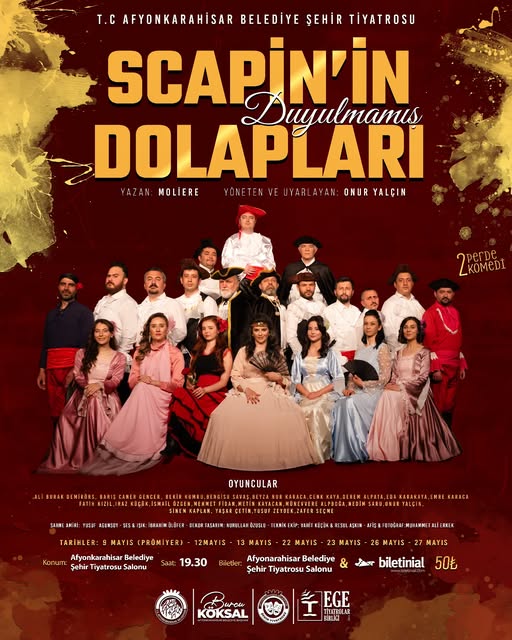 Afyonkarahisar Belediyesi Şehir Tiyatrosu'ndan Kahkaha Dolduran "Scapin'in Duyulmamış Dolapları"