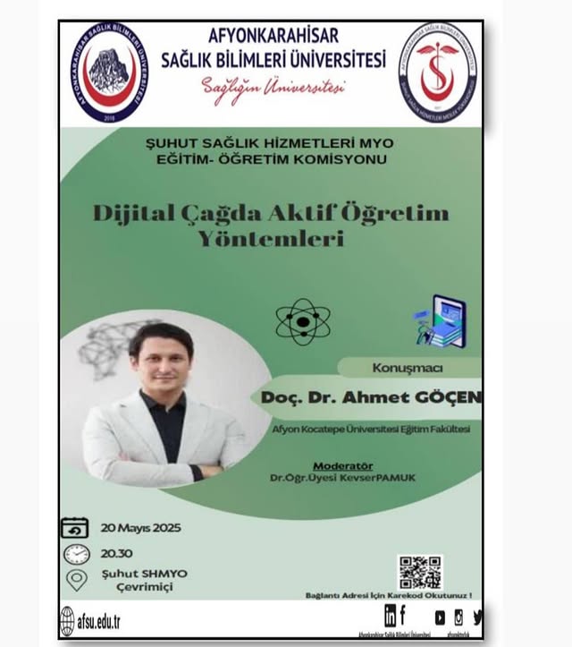 Afyon Sağlık Bilimleri Üniversitesi, Dijital Çağda Aktif Öğretim Yöntemlerini Ele Alacak