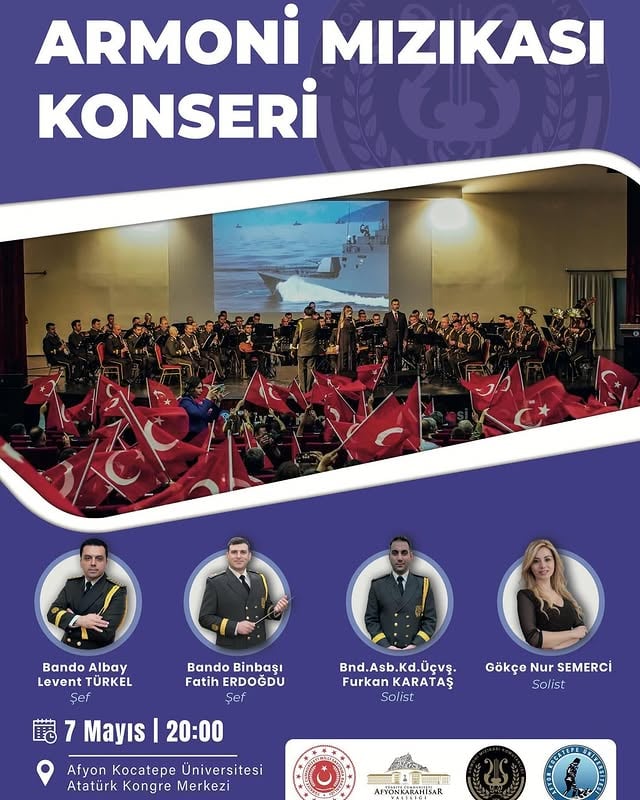 Afyon Kocatepe Üniversitesi'nde Armoni Mızıkası Konseri Düzenlendi