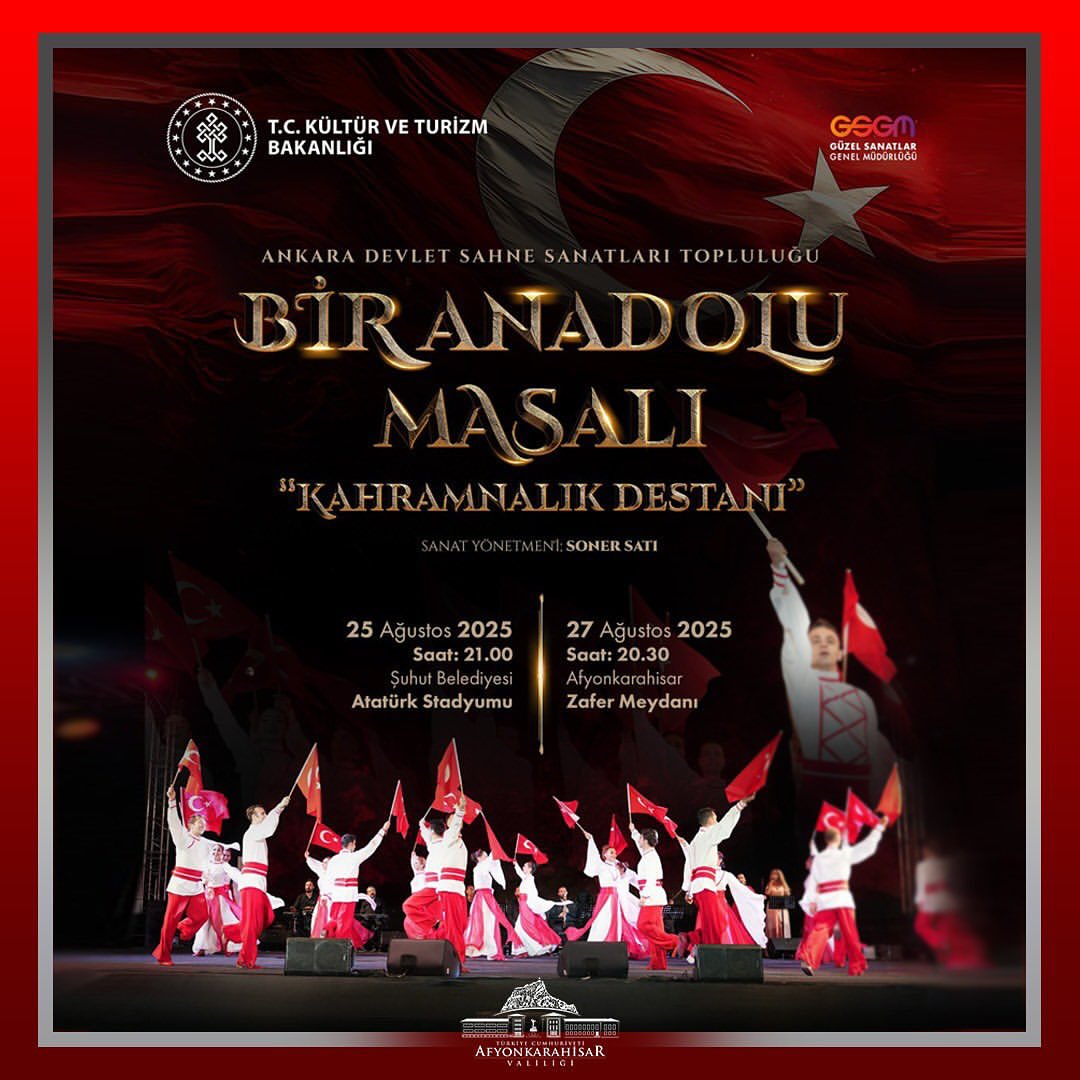Afyonkarahisar'da 'Bir Anadolu Masalı: Kahramanlık Destanı' Adlı Gösteri Sahneleniyor