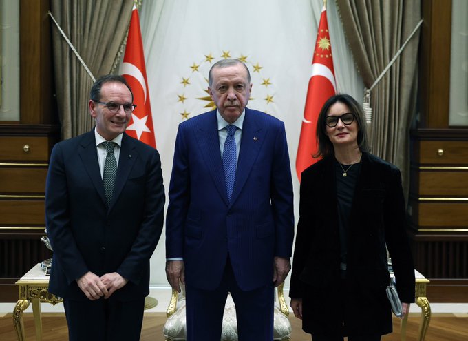 Cumhurbaşkanı Erdoğan, İtalya Büyükelçisini kabul etti