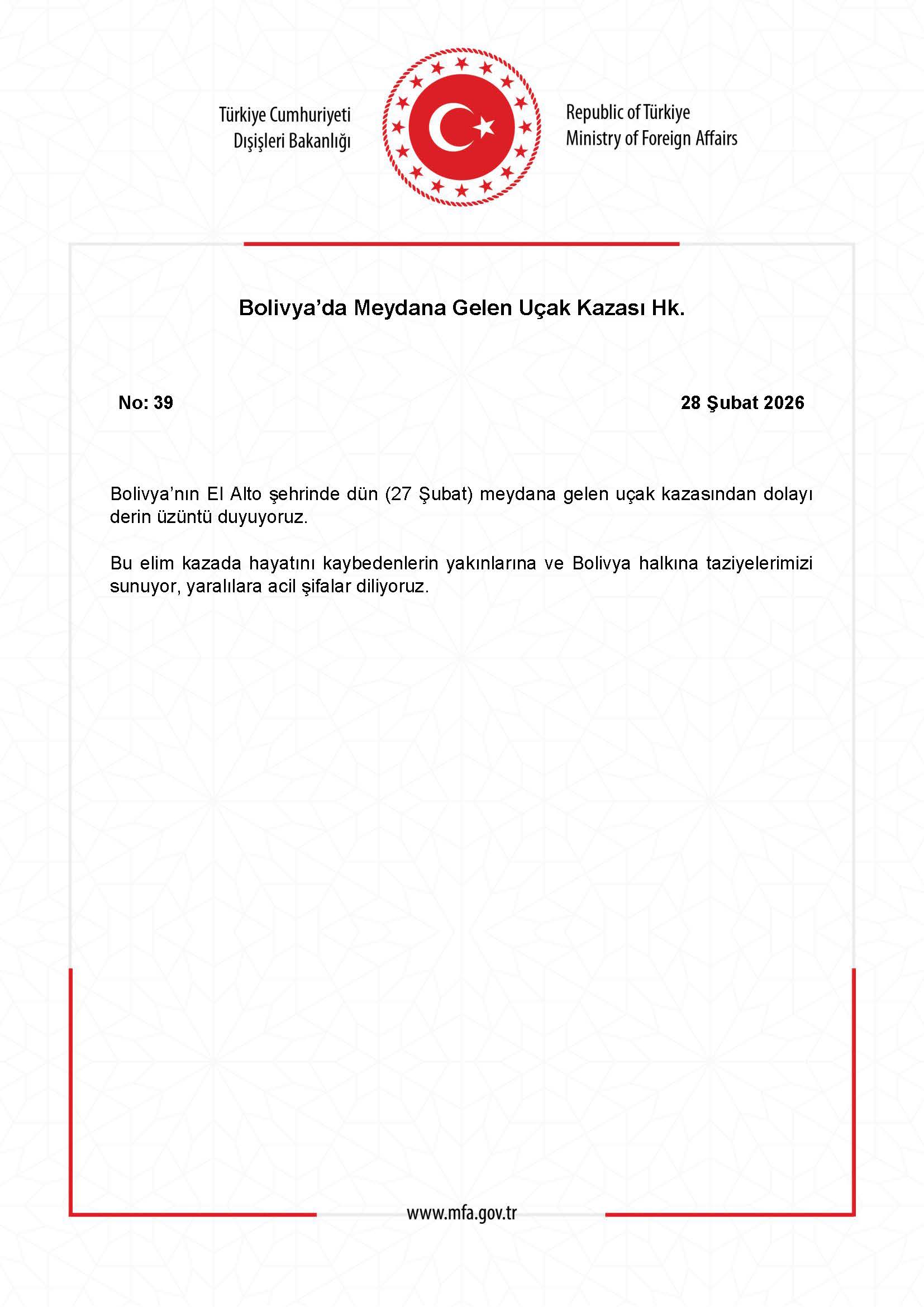 Bolivya'da Uçak Kazası