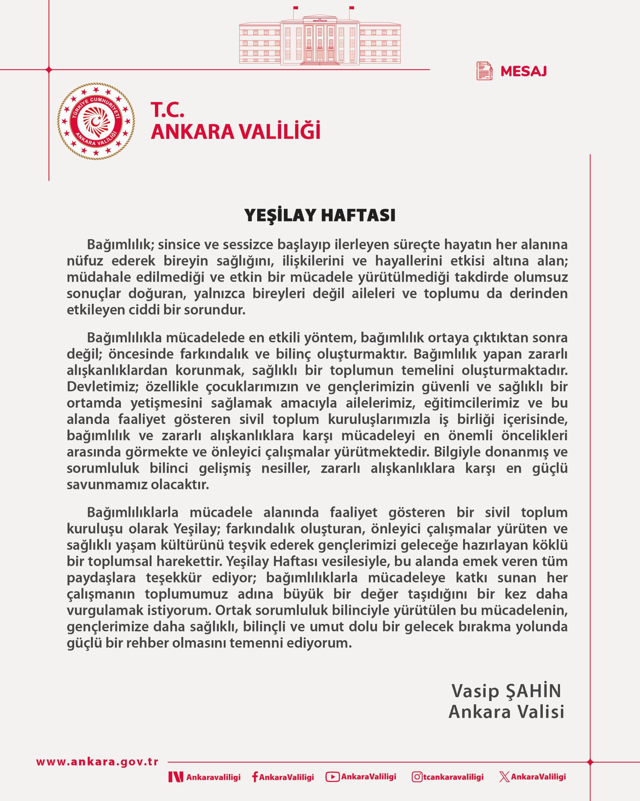 Bağımlılıkla Mücadele Vurgusu