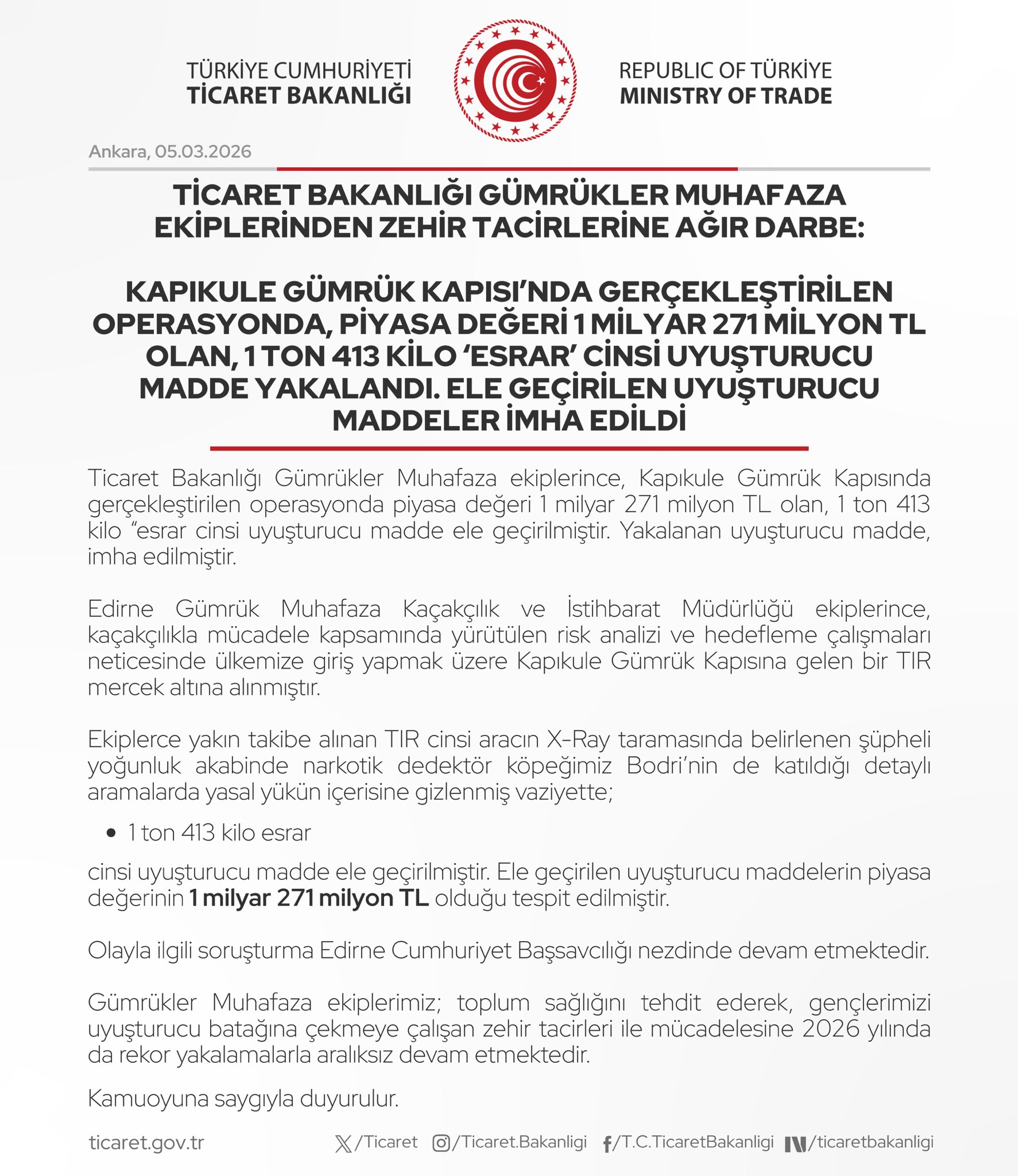 Zehir tacirlerine operasyon