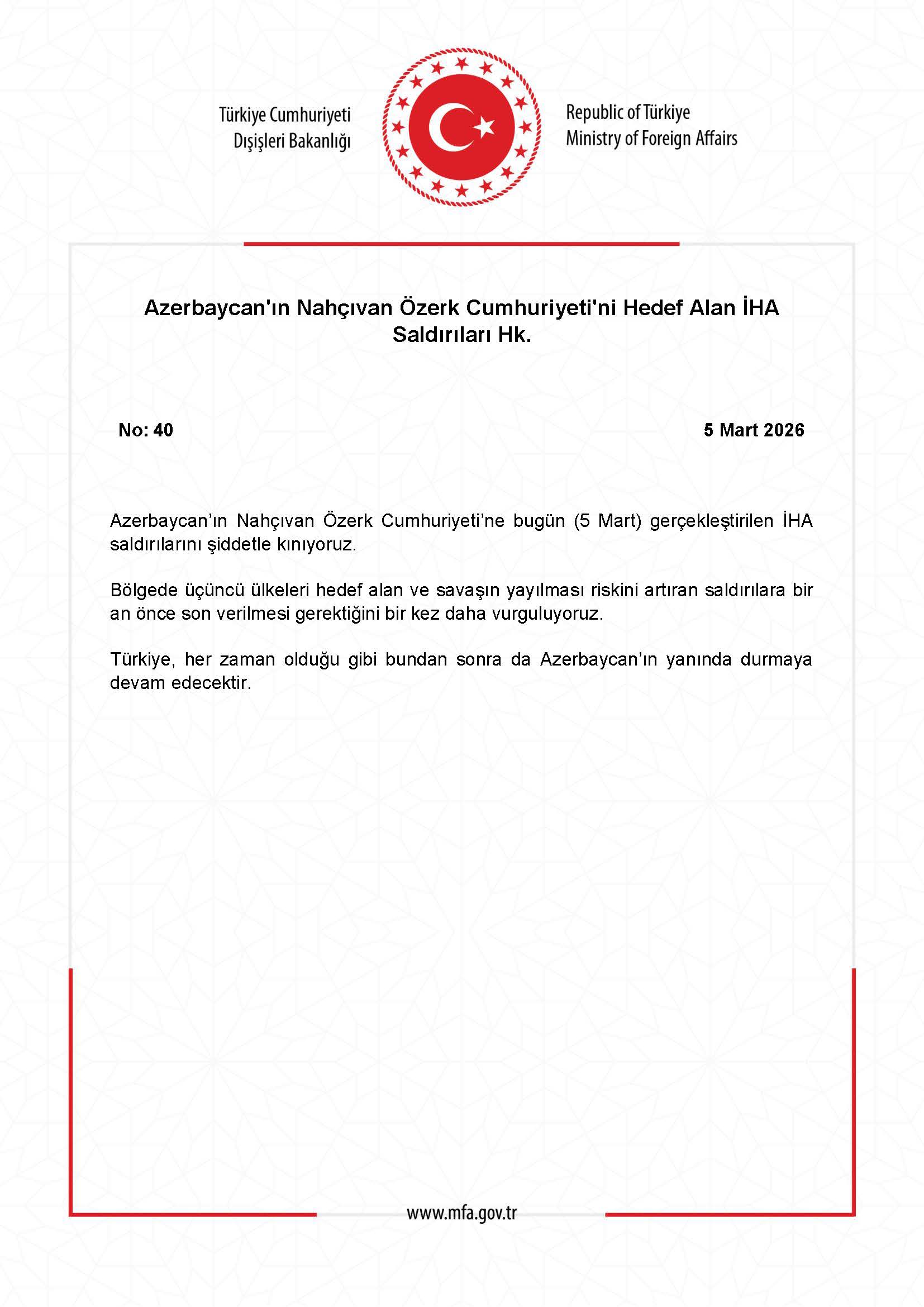 Nahçıvan Özerk Cumhuriyeti'ne İHA Saldırıları