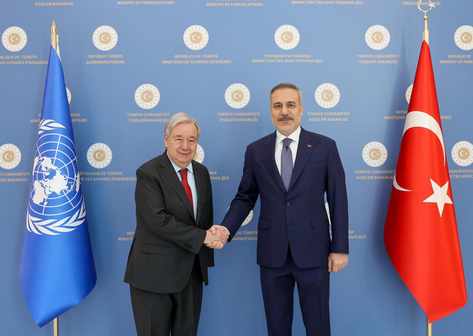 Bakan Fidan'dan Guterres ile Görüşme
