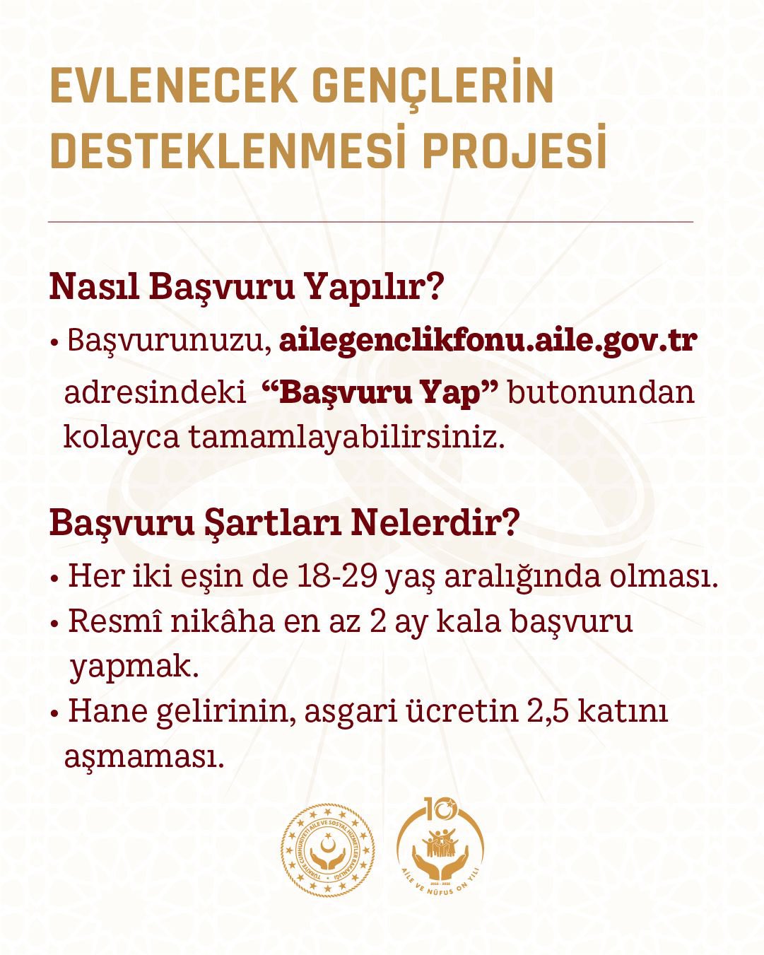 Gençlere Evlilik Desteği