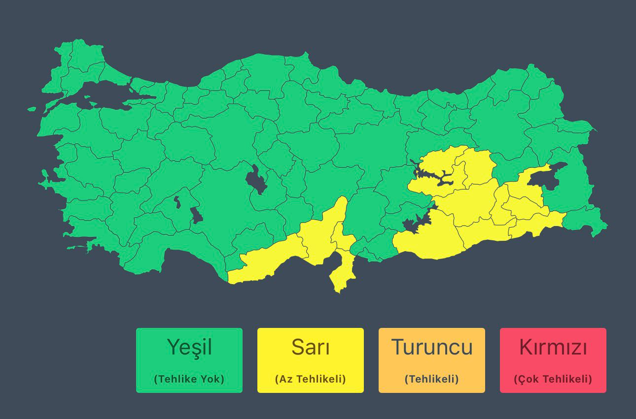Mersin ve çevresinde yerel yağışlar bekleniyor