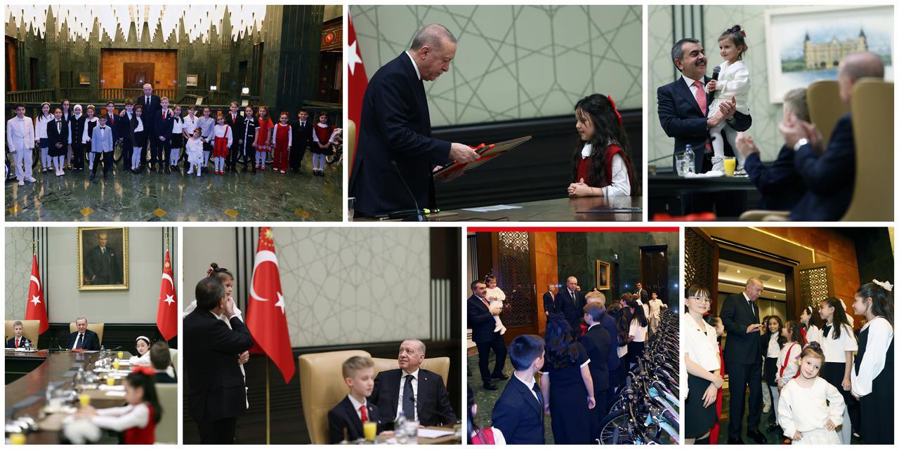 Erdoğan, 23 Nisan'da Öğrencileri Ağırladı