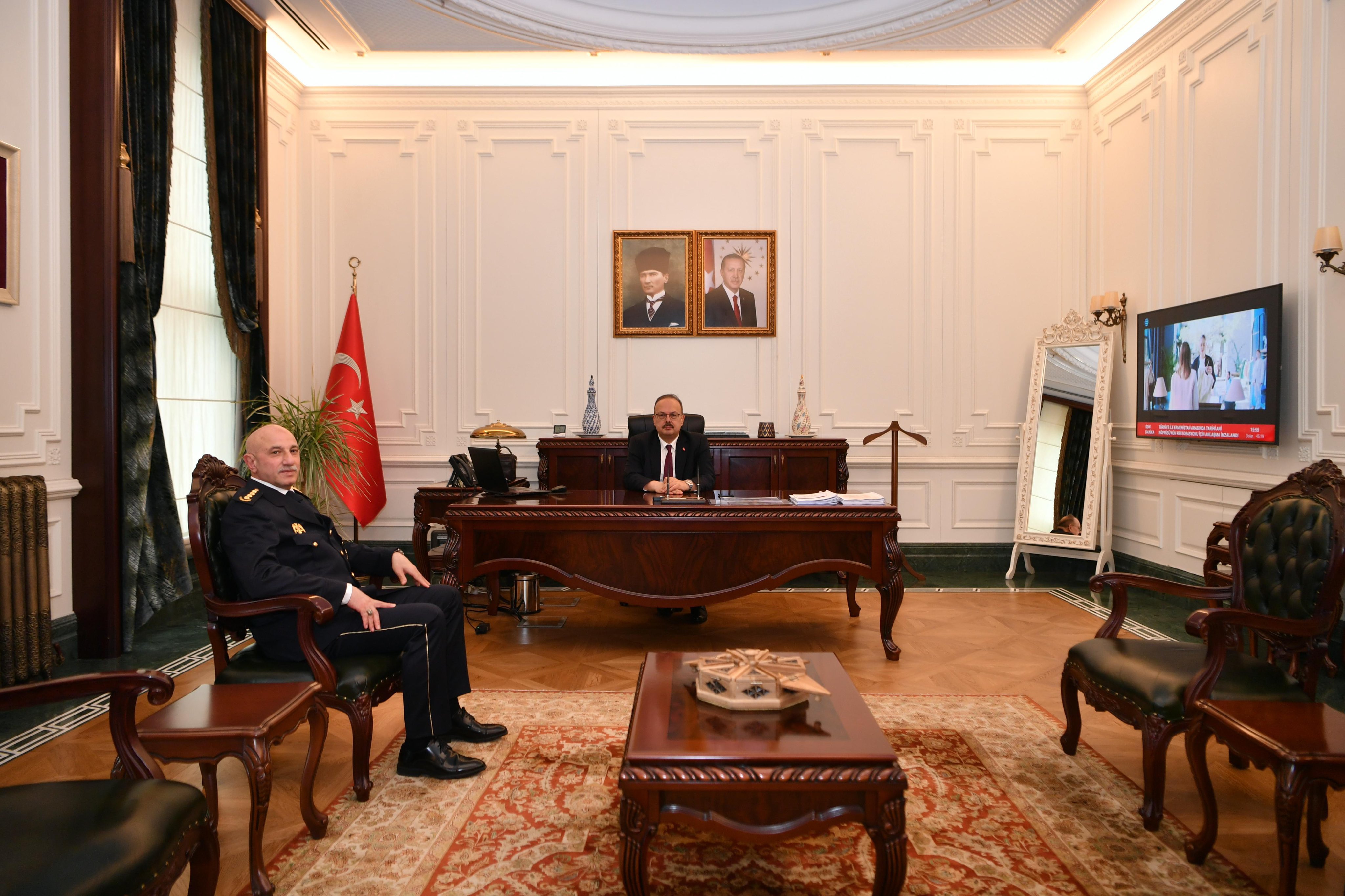 Vali Canbolat, Yeni Güvenlik Direktörü ile Bir Araya Geldi