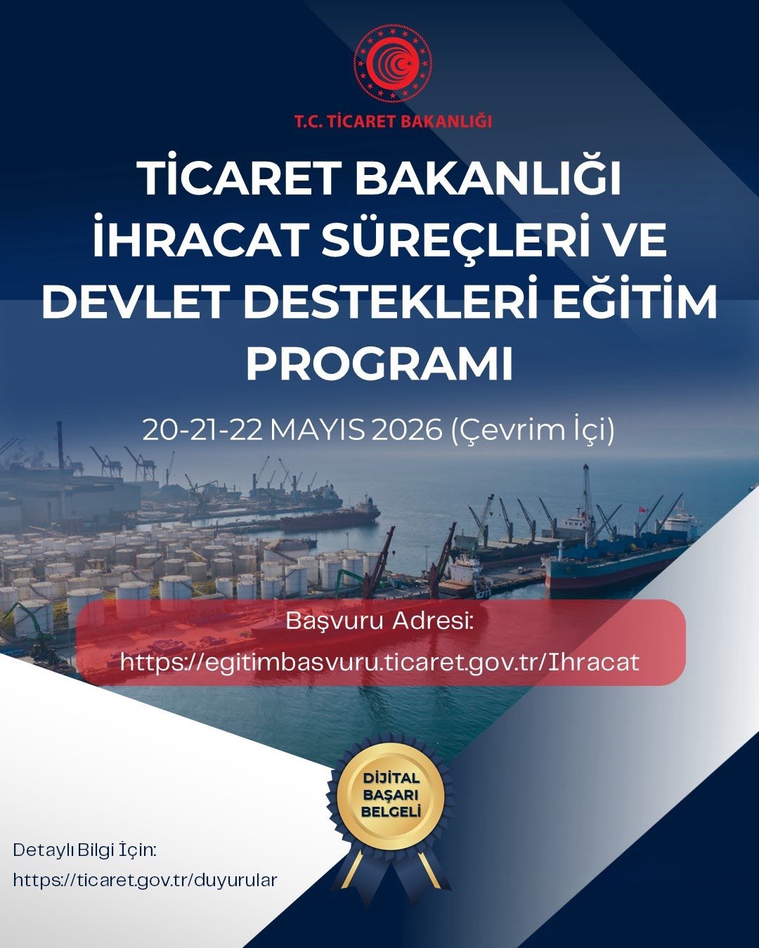 Ticaret Bakanlığı çevrimiçi eğitim programı düzenliyor