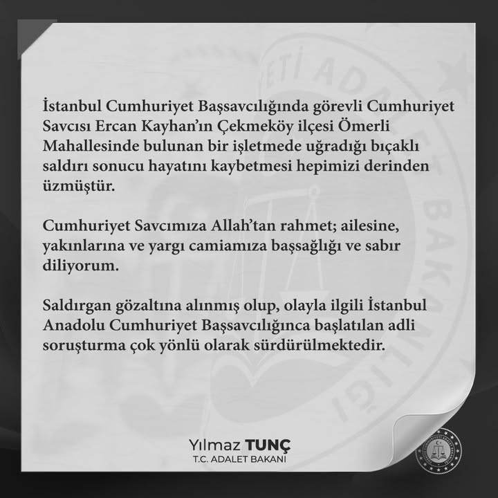 İstanbul Cumhuriyet Başsavcılığında görevli Cumhuriyet Savcısı Ercan Kayhan’ın Çekmeköy ilçesi Ömerli Mahallesinde bulunan bir i...
