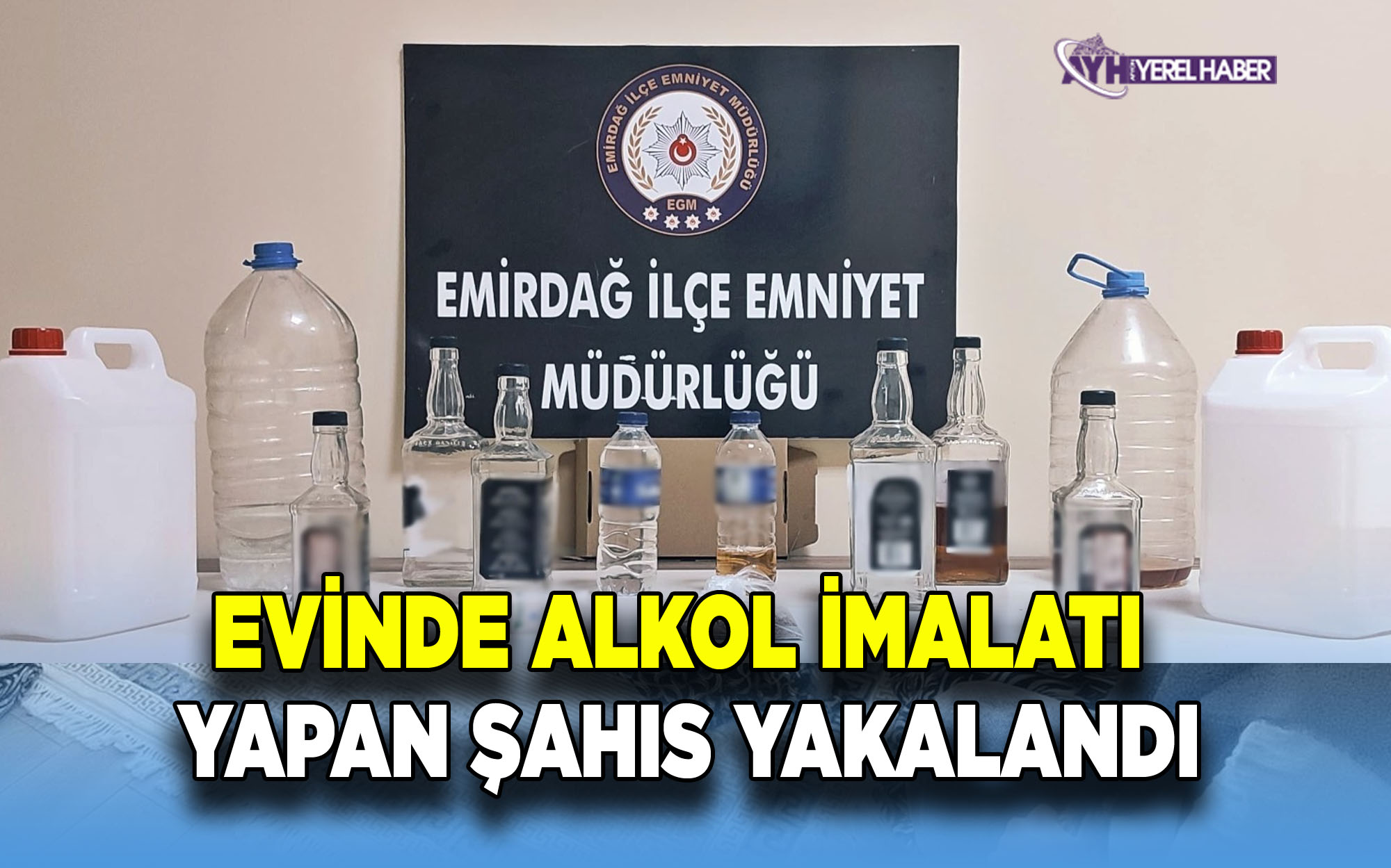 Evinde Kaçak Alkol Üreten Şahıs Gözaltında