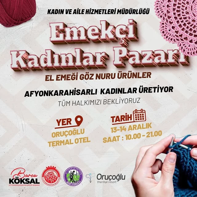 Afyonkarahisarlı Emekçi Kadınlar, Ürünlerini Oruçoğlu Termal Otel