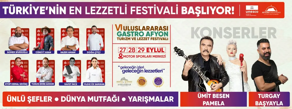 6. Uluslararası GastroAfyon Turizm ve Lezzet Festivali Başlıyor