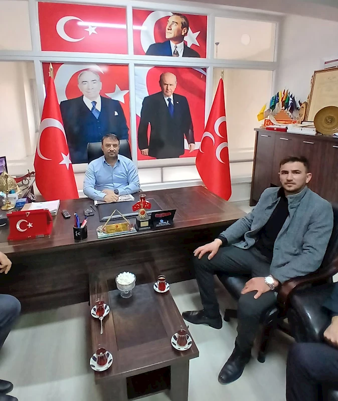 MHP İhsaniye İlçe Başkanı, İl Başkanını Ziyaret Etti