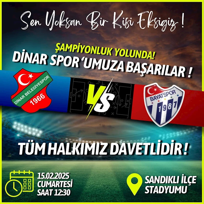 Dinar Belediye Spor Play Off Heyecanı